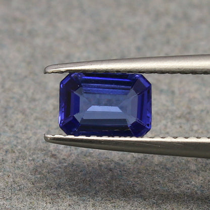 Natural Blue Tanzanite 0.72 Carat 6.8x4.9 MM Octagon Shape Faceted Gemstone