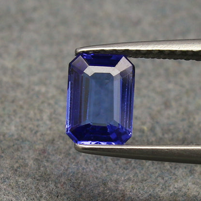 Natural Blue Tanzanite 0.72 Carat 6.8x4.9 MM Octagon Shape Faceted Gemstone