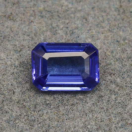 Natural Blue Tanzanite 0.72 Carat 6.8x4.9 MM Octagon Shape Faceted Gemstone