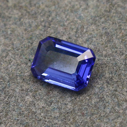 Natural Blue Tanzanite 0.72 Carat 6.8x4.9 MM Octagon Shape Faceted Gemstone