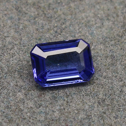 Natural Blue Tanzanite 0.72 Carat 6.8x4.9 MM Octagon Shape Faceted Gemstone