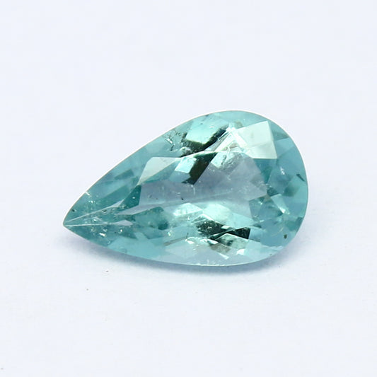 Natural Paraiba Color Tourmaline 0.70 Carat 8X5 MM Pear Shape Faceted Gemstone