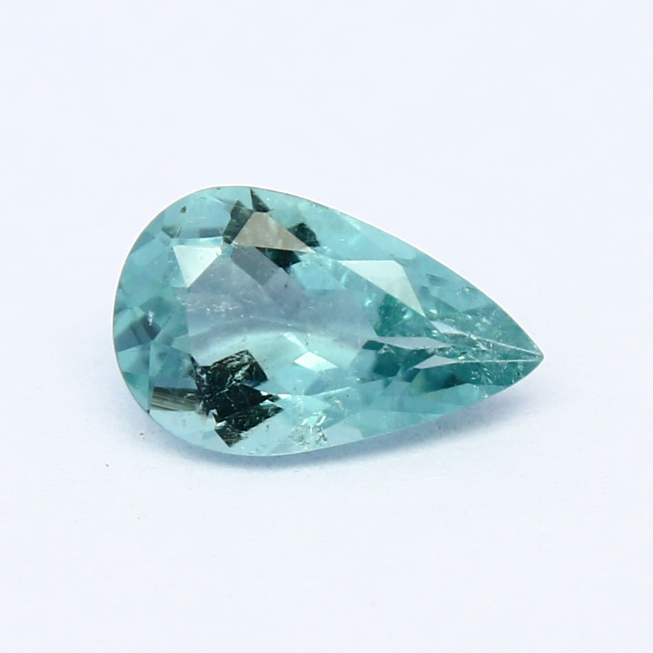 Natural Paraiba Color Tourmaline 0.70 Carat 8X5 MM Pear Shape Faceted Gemstone