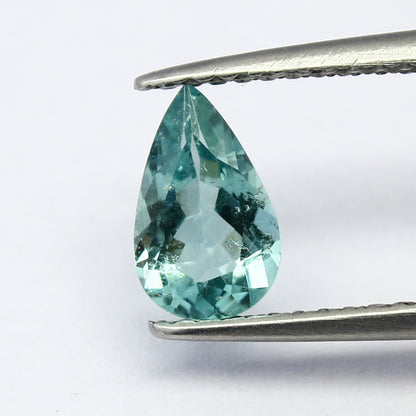 Natural Paraiba Color Tourmaline 0.70 Carat 8X5 MM Pear Shape Faceted Gemstone