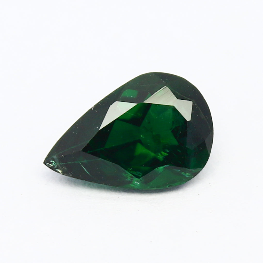 Natural Chrome Tourmaline 1.38 Carat 9.5x6.5 MM Pear Faceted Gemstone