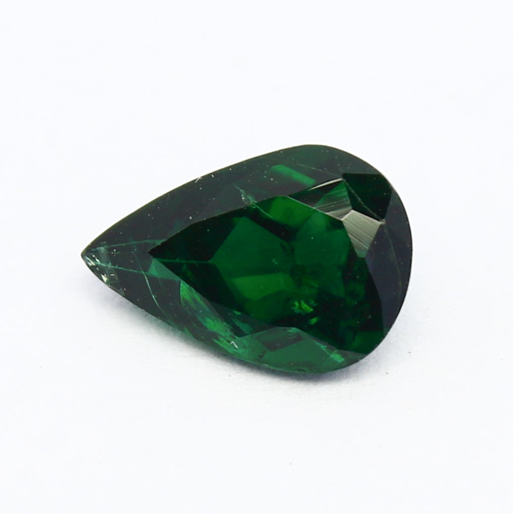 Natural Chrome Tourmaline 1.38 Carat 9.5x6.5 MM Pear Faceted Gemstone