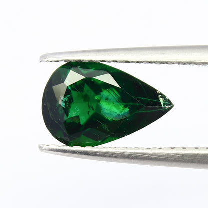 Natural Chrome Tourmaline 1.38 Carat 9.5x6.5 MM Pear Faceted Gemstone