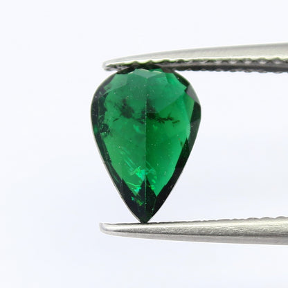 Natural Chrome Tourmaline 1.38 Carat 9.5x6.5 MM Pear Faceted Gemstone