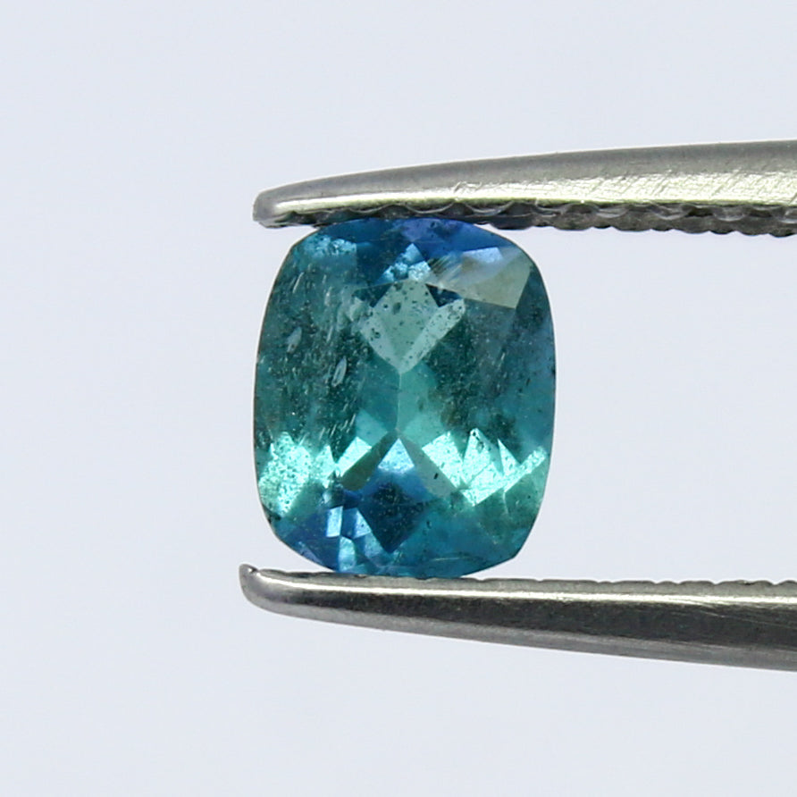 Natural Rare Blue Kornerupine 0.43 Carat 5.2x4.2 MM Cushion Shape Faceted Gemstone