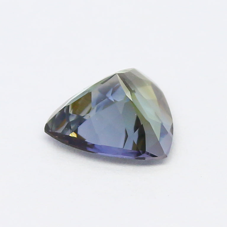 Natural Unheated Bi-Color Tanzanite 1.20 Carat 7.3x7.3 MM Trillion Shape Faceted Gemstone