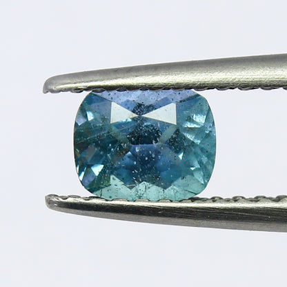 Natural Rare Blue Kornerupine 0.59 Carat 5.5x4.6 MM Cushion Shape Faceted Gemstone