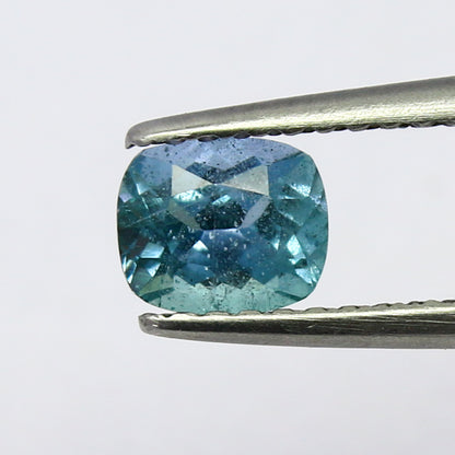 Natural Rare Blue Kornerupine 0.59 Carat 5.5x4.6 MM Cushion Shape Faceted Gemstone