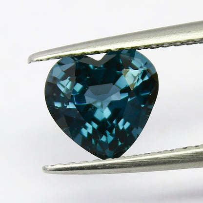 Natural Blue Spinel 1.82 Carat 7.7x7.5 MM Heart Shape Faceted Gemstone