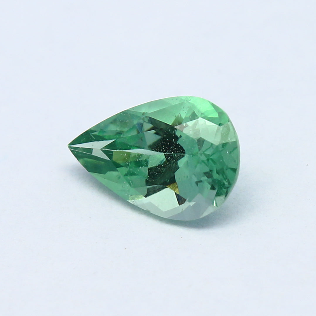 Natural Rare Chrome Kornerupine 0.76 Carat 7.6x5.1 MM Pear Shape Faceted Gemstone