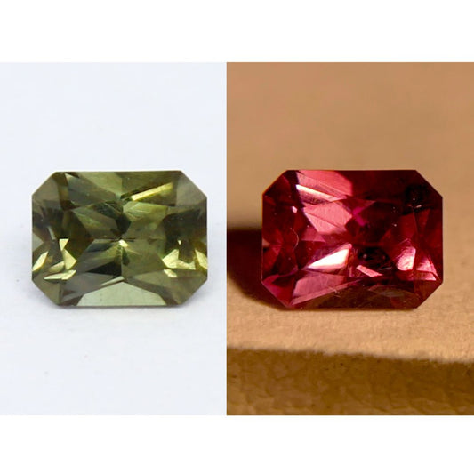 Natural Color Change Garnet 0.45 Carat 4.9x3.7 MM Octagon Shape Faceted Gemstone