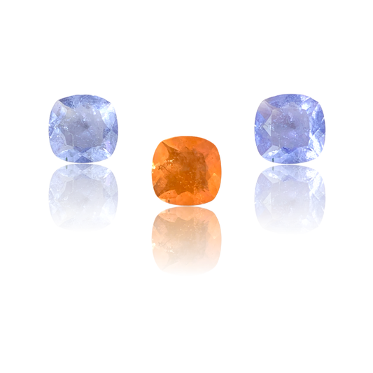 Natural Rare Color Change Hackmanite 0.28 Carat 4.3x4.3 MM Cushion Shape Faceted Gemstone