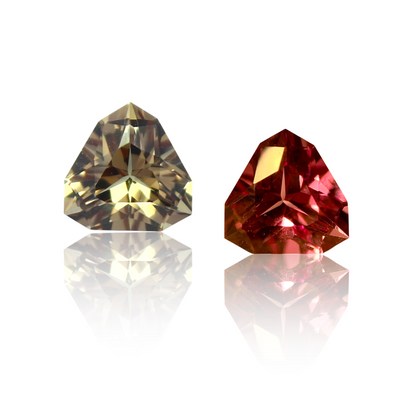 Natural Color Change Garnet 1.10 Carat 6.5x6.5 MM Trillion Shape Faceted Gemstone