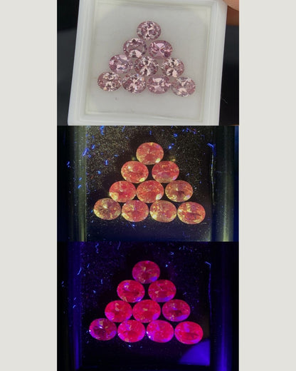 Natural Rare Dragon Garnet / Fluorescent Chromium Vanadium Malaya Garnet Lot 4.05 Carat 5x4 MM Oval Shape Faceted Gemstone 10 Piece Lot