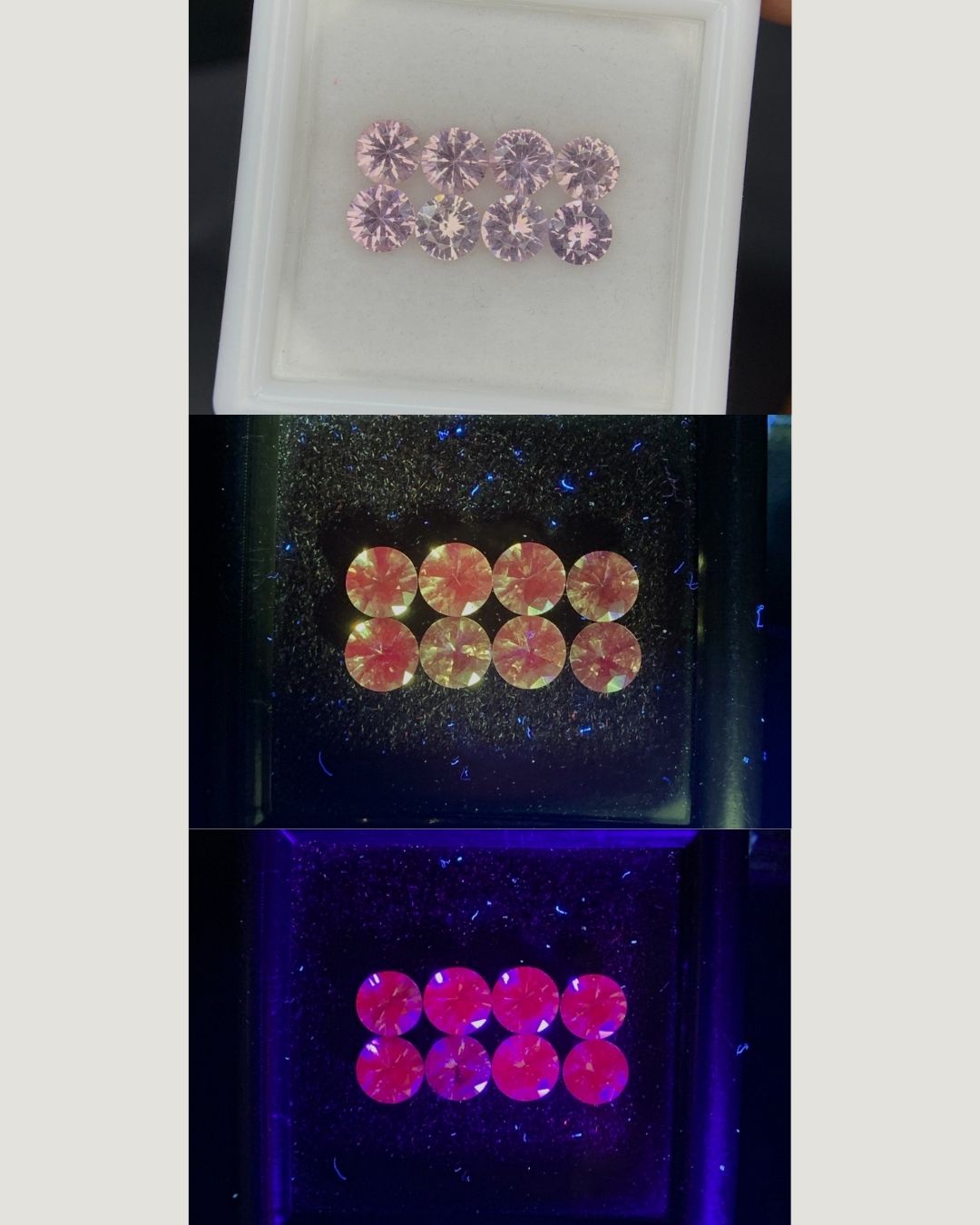 Natural Rare Dragon Garnet / Fluorescent Chromium Vanadium Malaya Garnet Lot 2.03 Carat 4x4 MM Round Shape Faceted Gemstone 8 Piece Lot