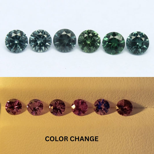 Natural Color Change Garnet 1.69 Carat 4x4 MM Round Shape Faceted Gemstone