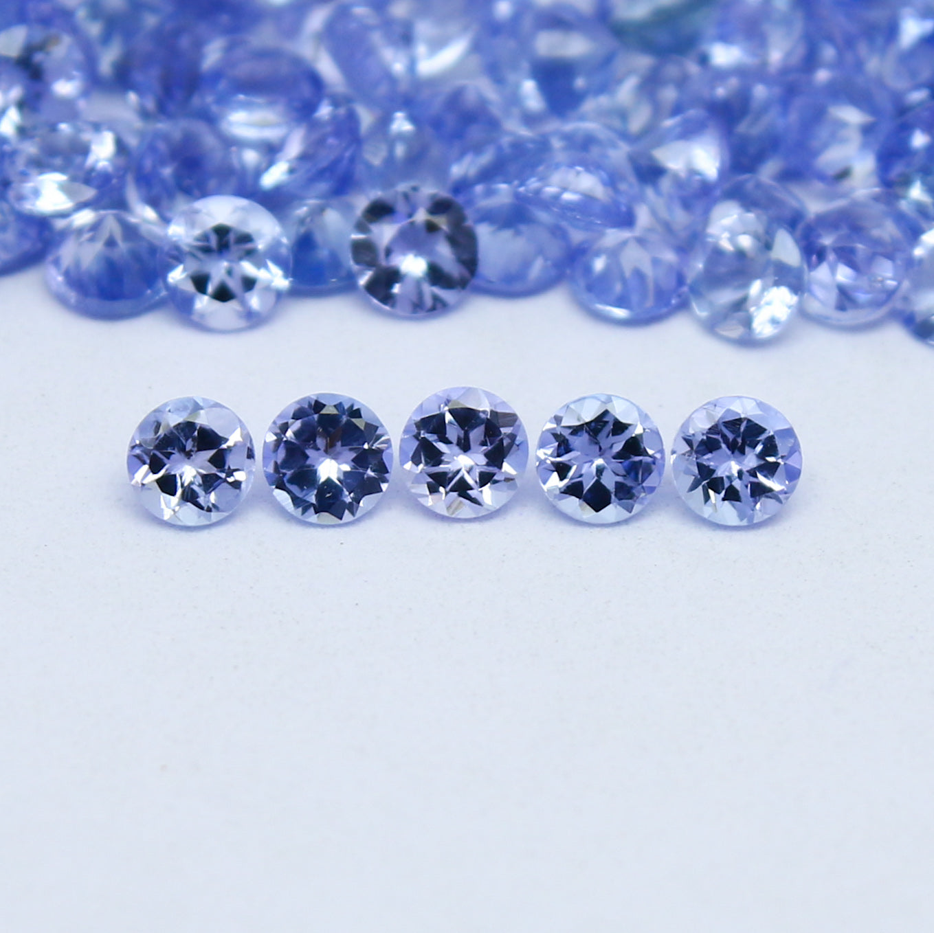 Natural Blue Tanzanite Lot 2.5x2.5 MM Round Shape Faceted Gemstone Lot Tanzanite gemstone for eternity rings melee for gemstone projects