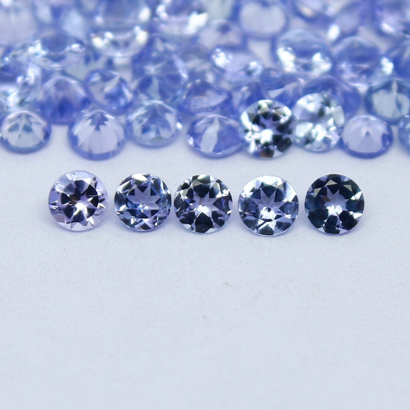 Natural Blue Tanzanite Lot 2.5x2.5 MM Round Shape Faceted Gemstone Lot Tanzanite gemstone for eternity rings melee for gemstone projects