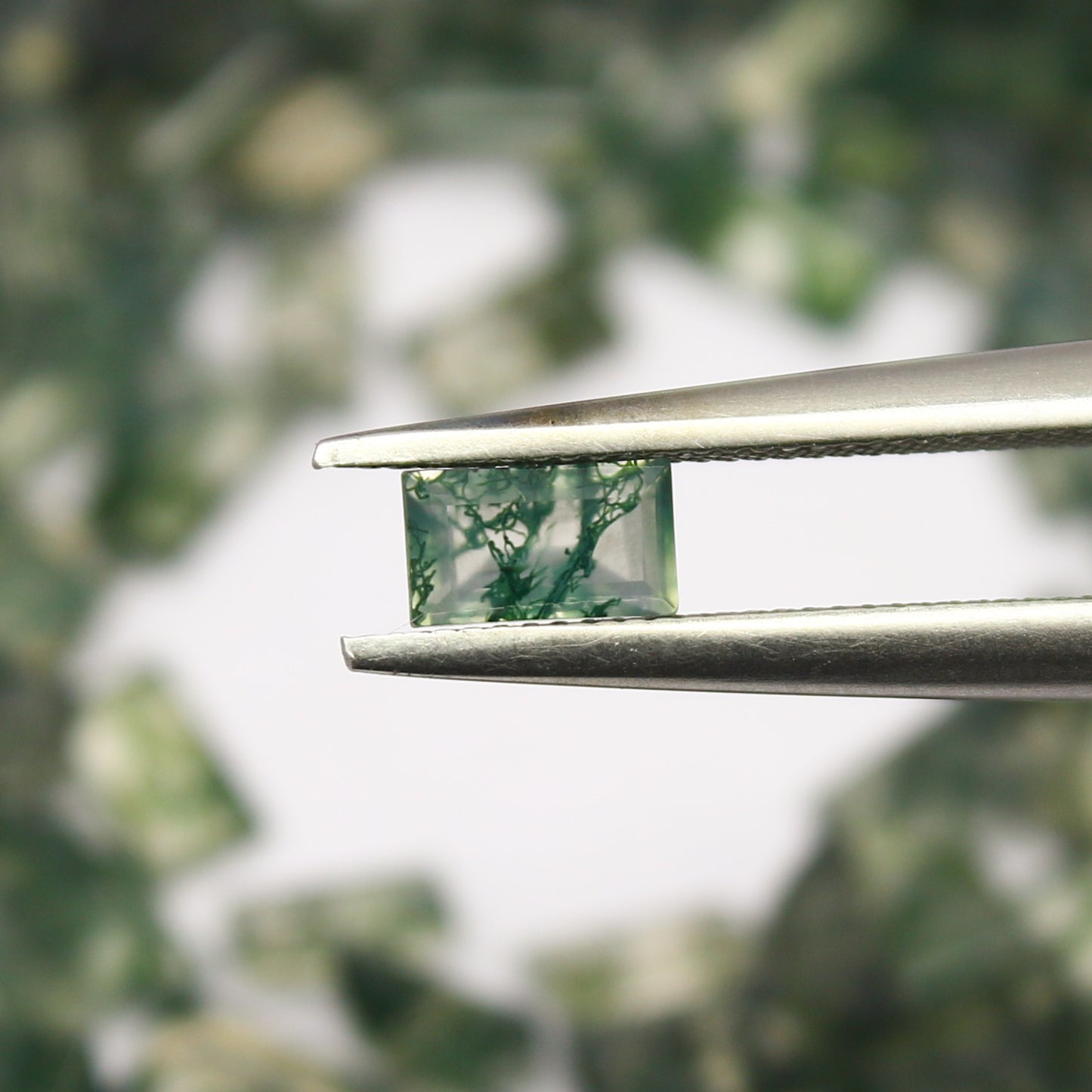 Natural Moss Agate Lot 5x3 MM Baguette Shape Faceted Gemstone Lot