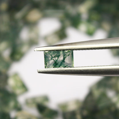 Natural Moss Agate Lot 5x3 MM Baguette Shape Faceted Gemstone Lot