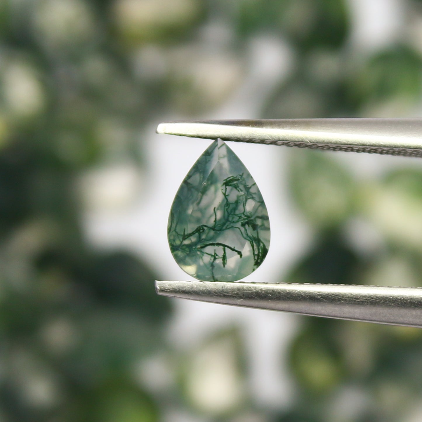 Natural Moss Agate Lot 7x5 MM Pear Shape Faceted Gemstone Lot