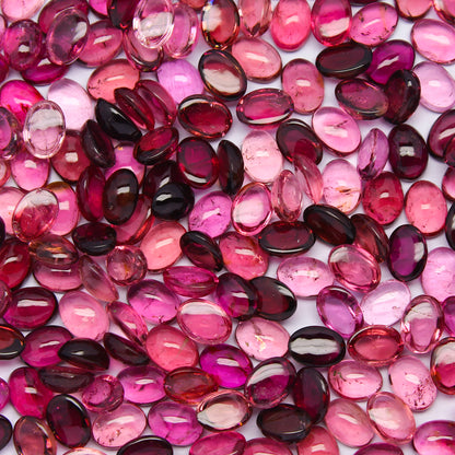 Natural Pink Tourmaline Lot 7x5 MM Oval Shape Cabochon Gemstone Lot