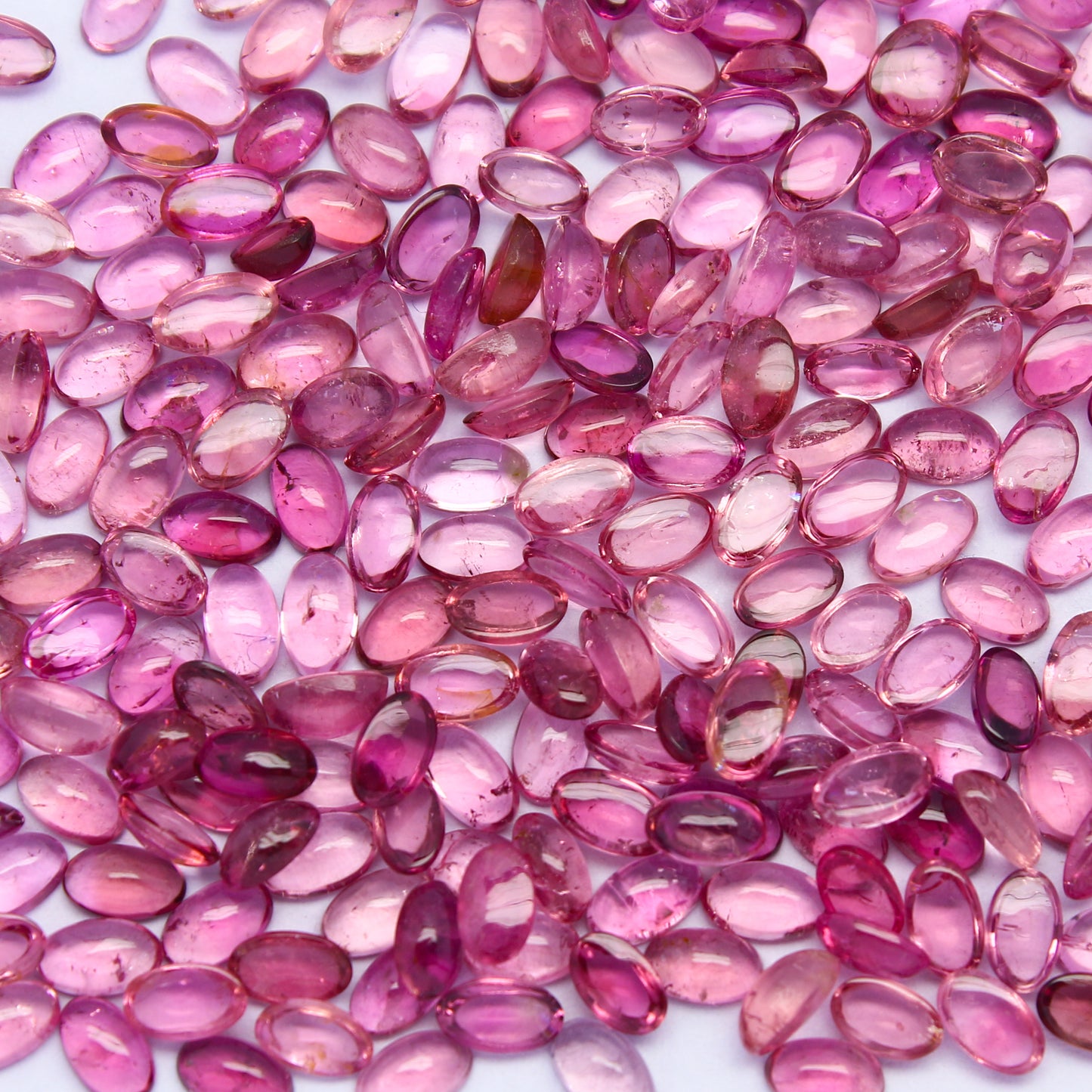 Natural Pink Tourmaline Lot 5x3 MM Oval Shape Cabochon Gemstone Lot