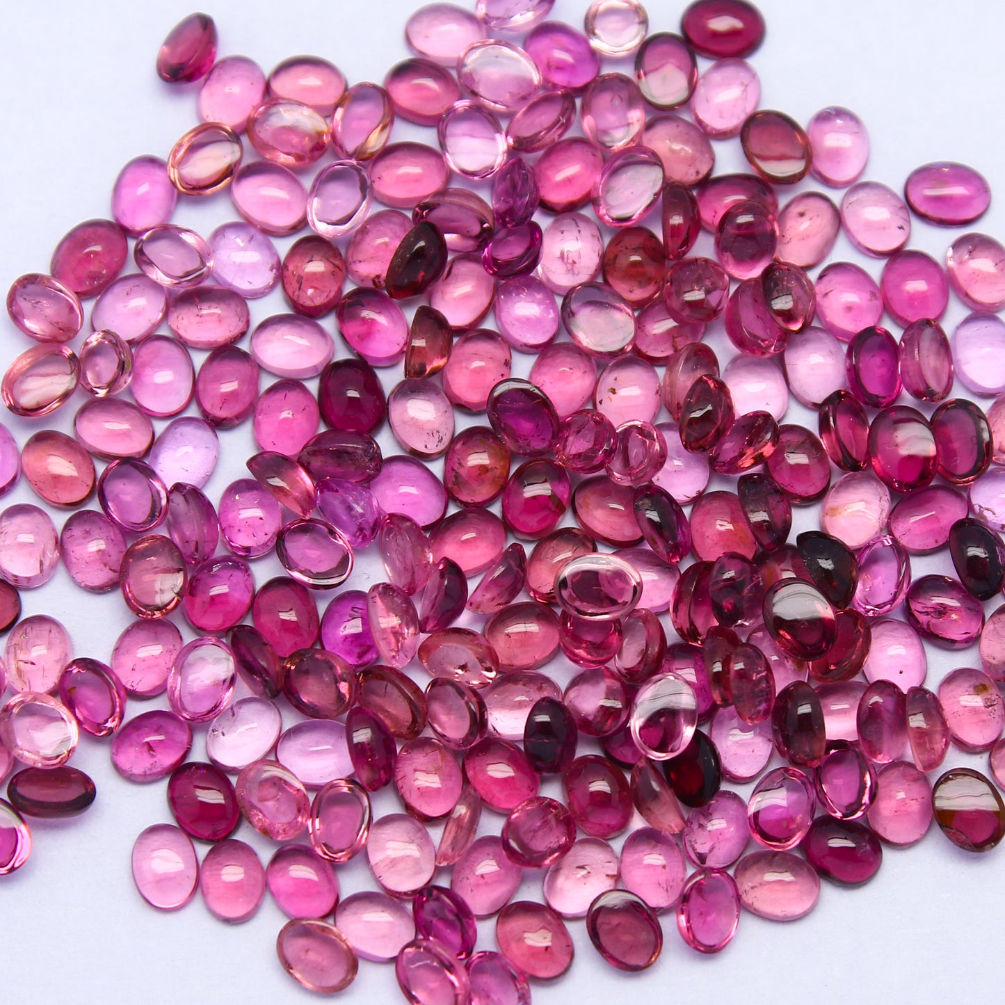 Natural Pink Tourmaline Lot 4x3 MM Oval Shape Cabochon Gemstone Lot