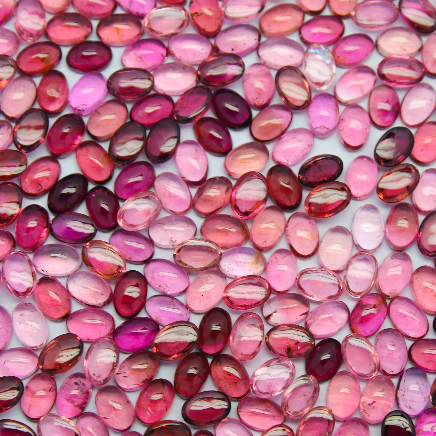 Natural Pink Tourmaline Lot 6x4 MM Oval Shape Cabochon Gemstone Lot