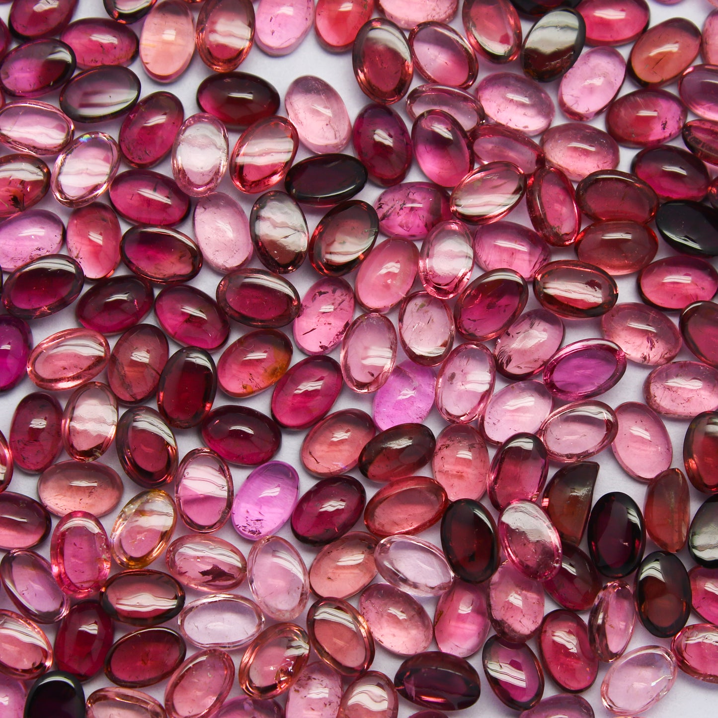 Natural Pink Tourmaline Lot 6x4 MM Oval Shape Cabochon Gemstone Lot