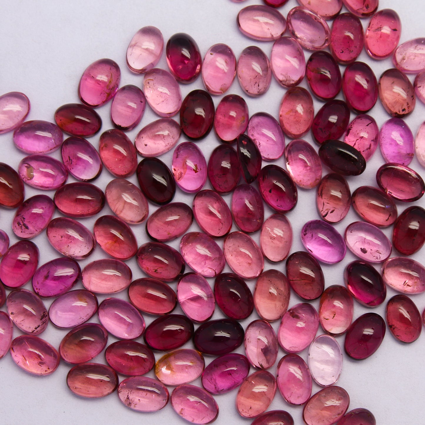 Natural Pink Tourmaline Lot 6x4 MM Oval Shape Cabochon Gemstone Lot