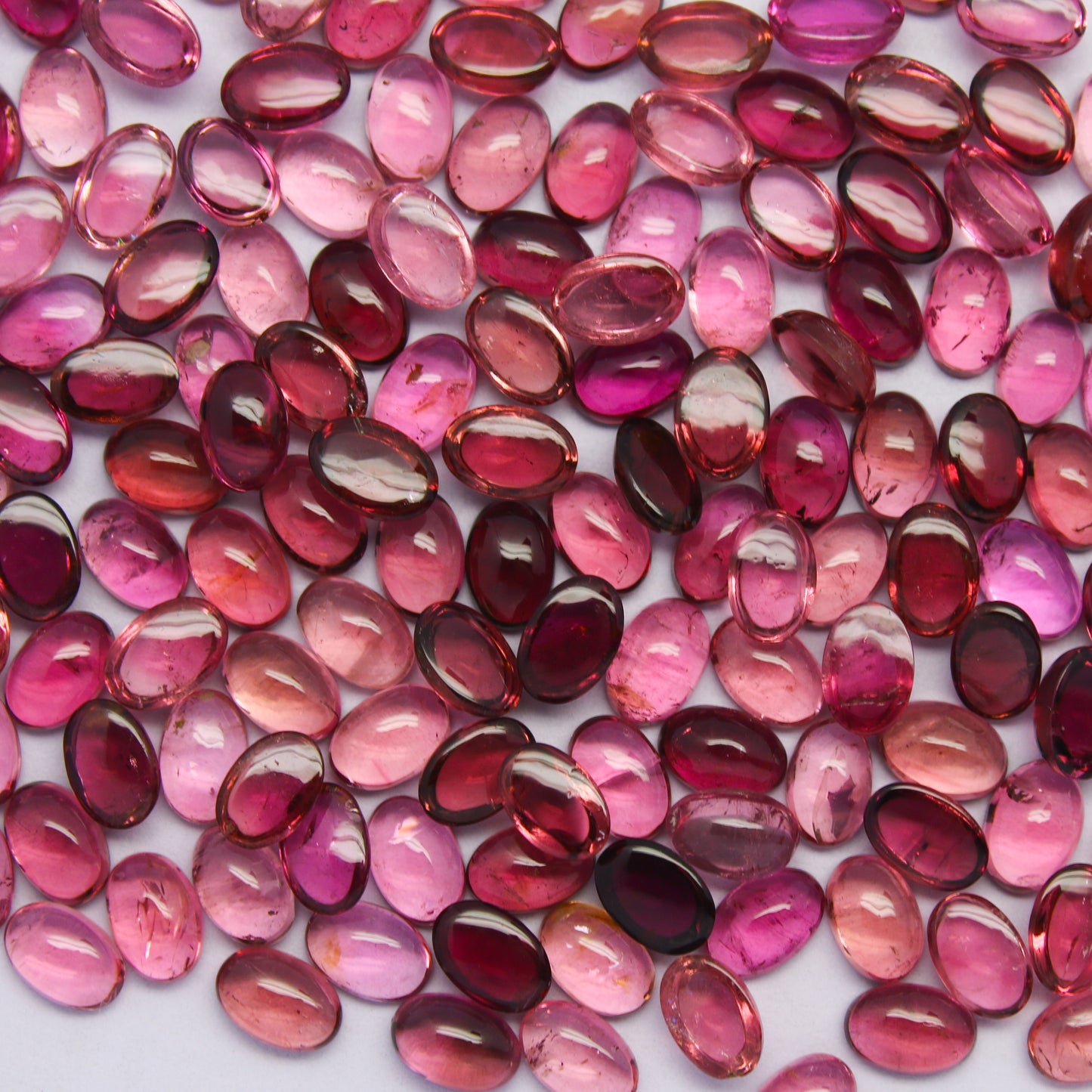 Natural Pink Tourmaline Lot 6x4 MM Oval Shape Cabochon Gemstone Lot