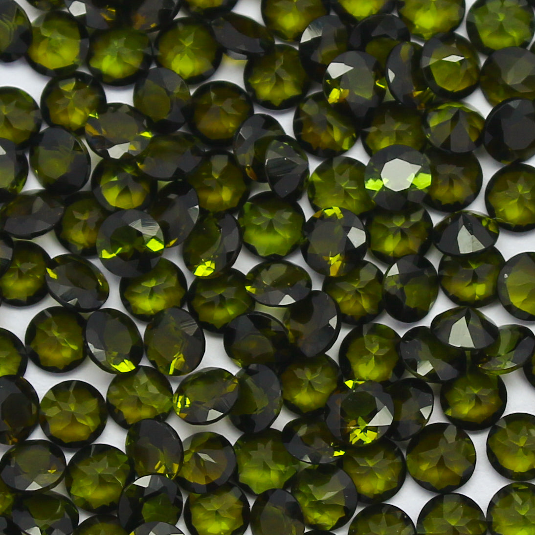 Natural Green Tourmaline Lot 3x3 MM Round Shape Faceted Gemstone Lot