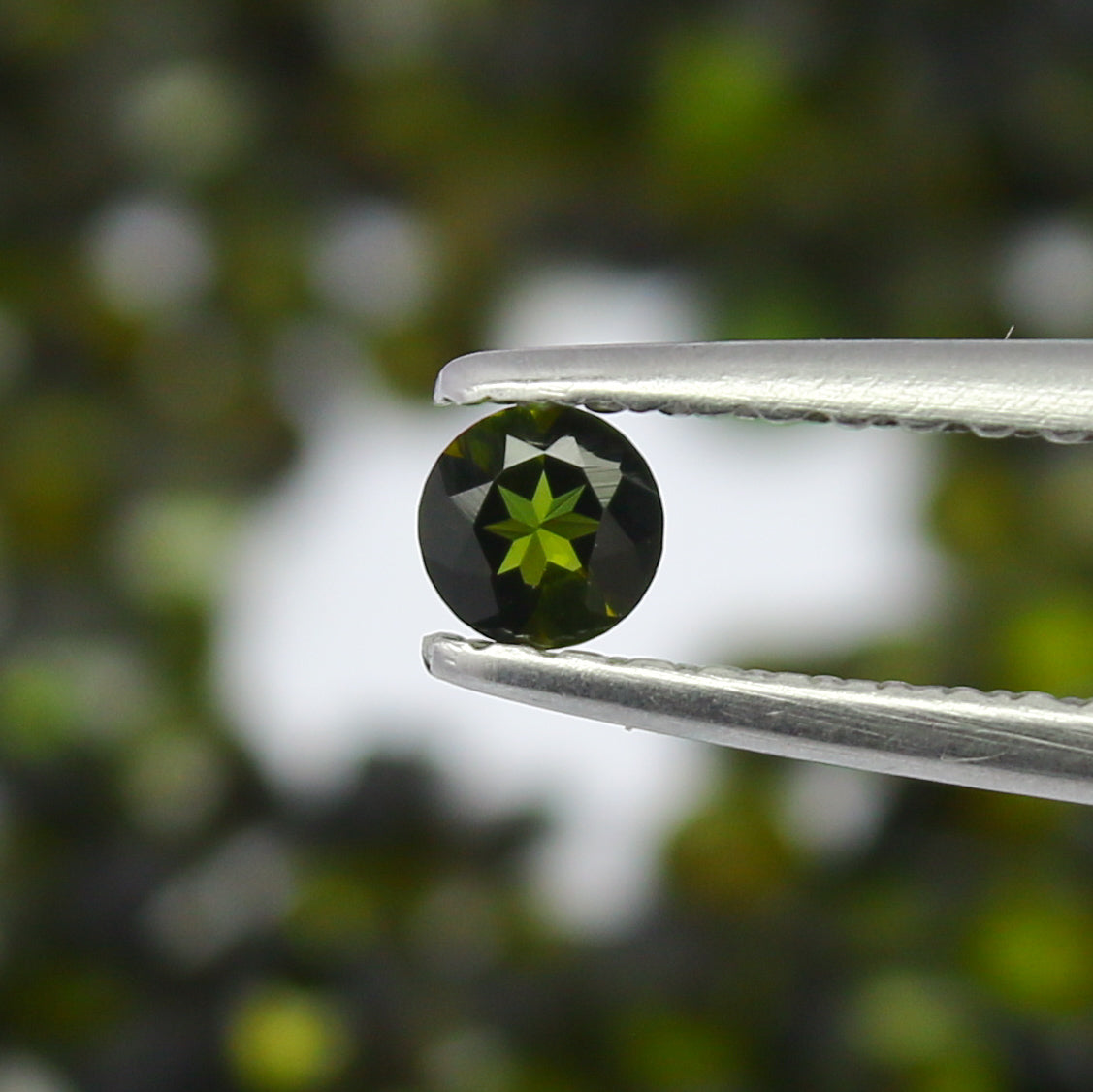 Natural Green Tourmaline Lot 3x3 MM Round Shape Faceted Gemstone Lot