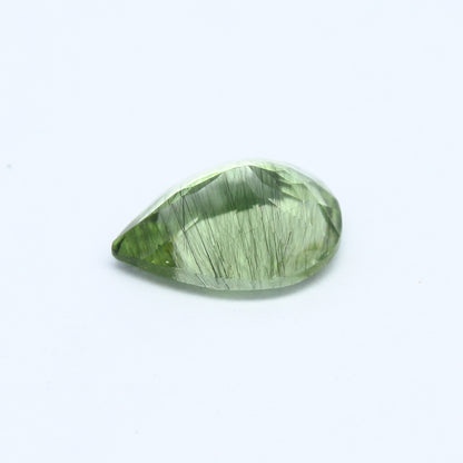 Natural Ludwigite Needles in Peridot 2.07 Carat 10x7 MM Pear Shape Faceted Rutile Peridot Gemstone