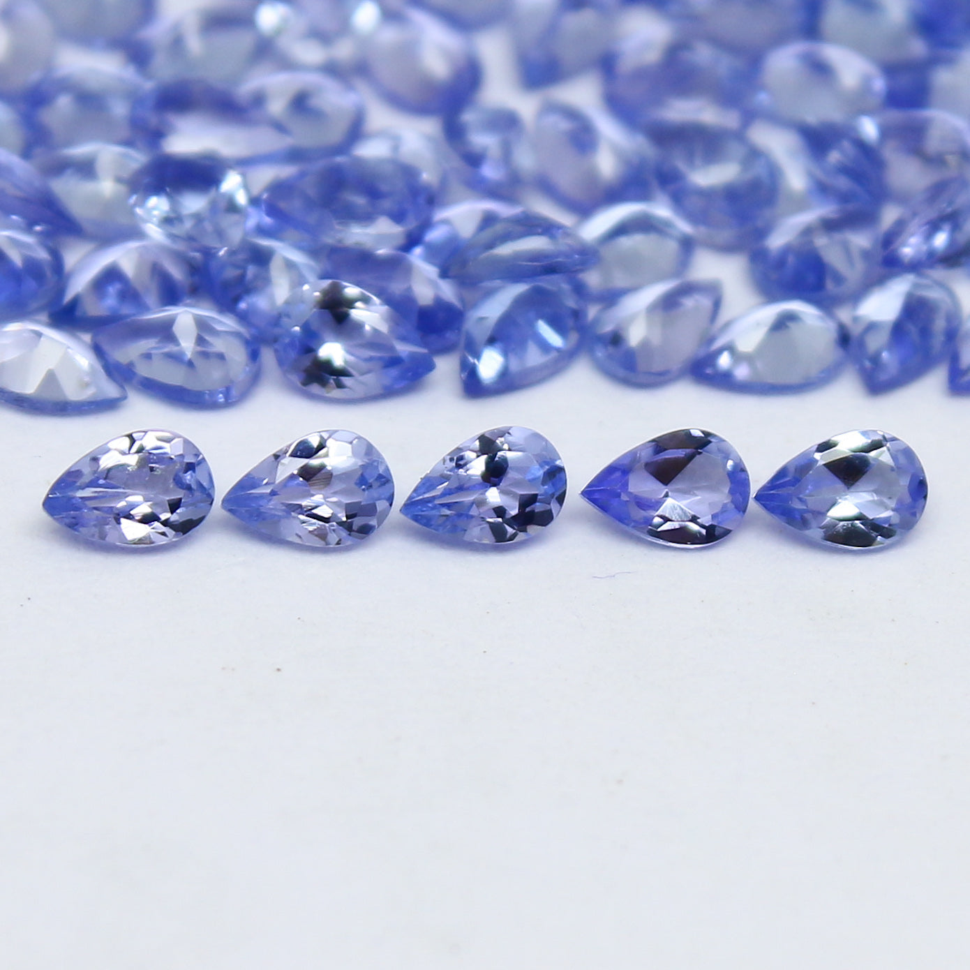 Natural Blue Tanzanite Lot 3x2 MM Pear Shape Faceted Gemstone Lot Tanzanite gemstone for eternity rings melee for gemstone projects