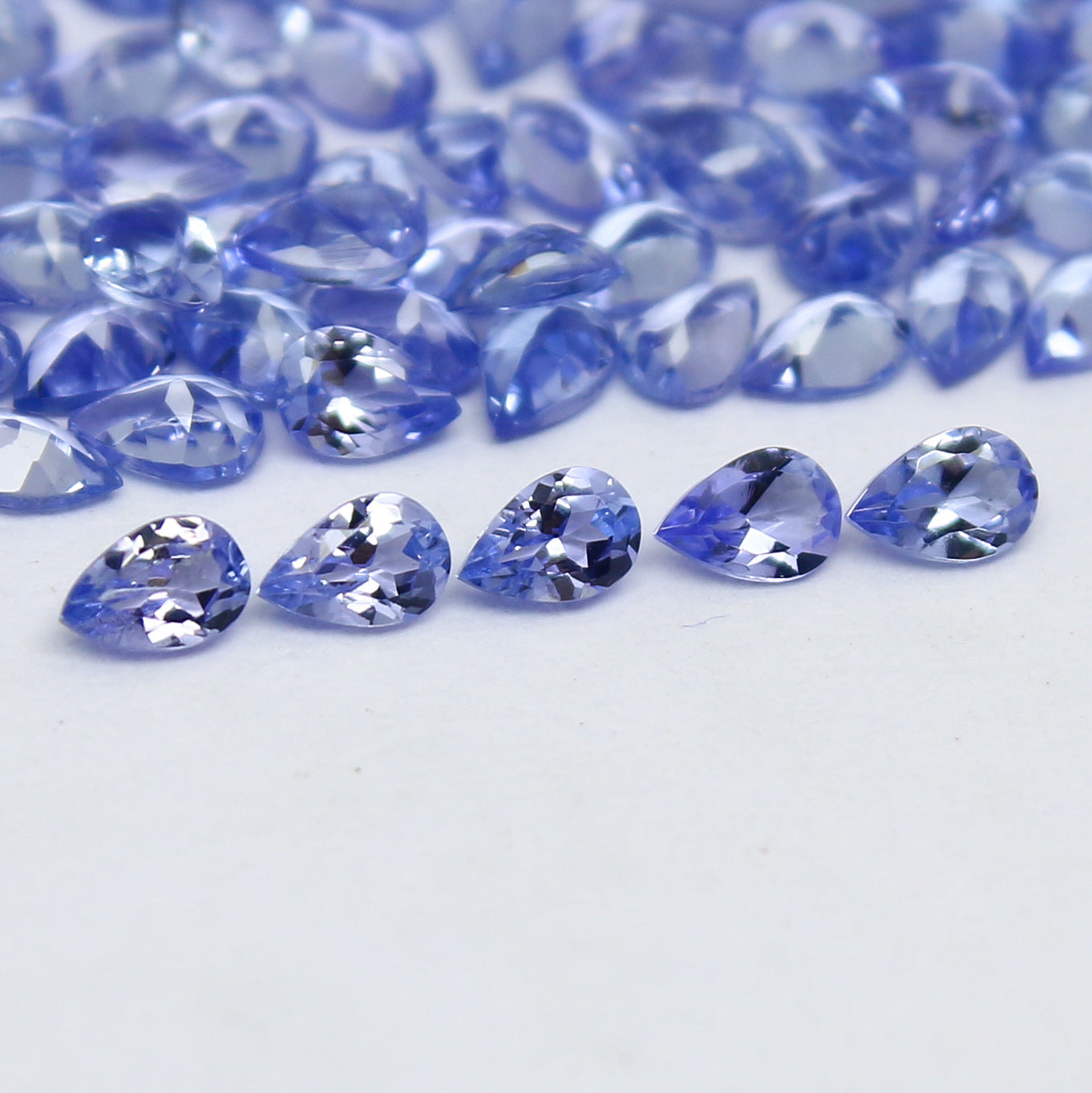 Natural Blue Tanzanite Lot 3x2 MM Pear Shape Faceted Gemstone Lot Tanzanite gemstone for eternity rings melee for gemstone projects