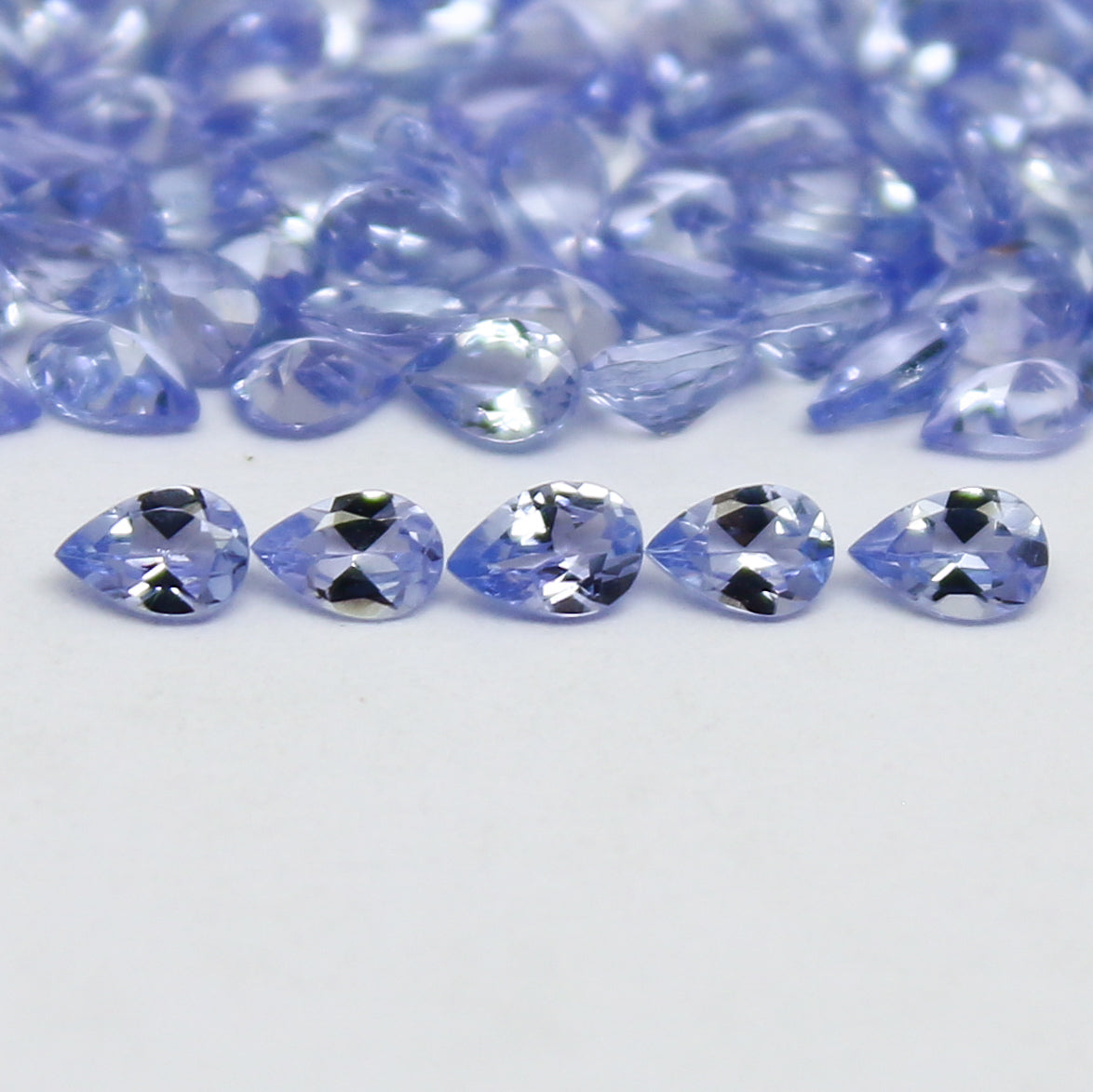 Natural Blue Tanzanite Lot 3x2 MM Pear Shape Faceted Gemstone Lot Tanzanite gemstone for eternity rings melee for gemstone projects