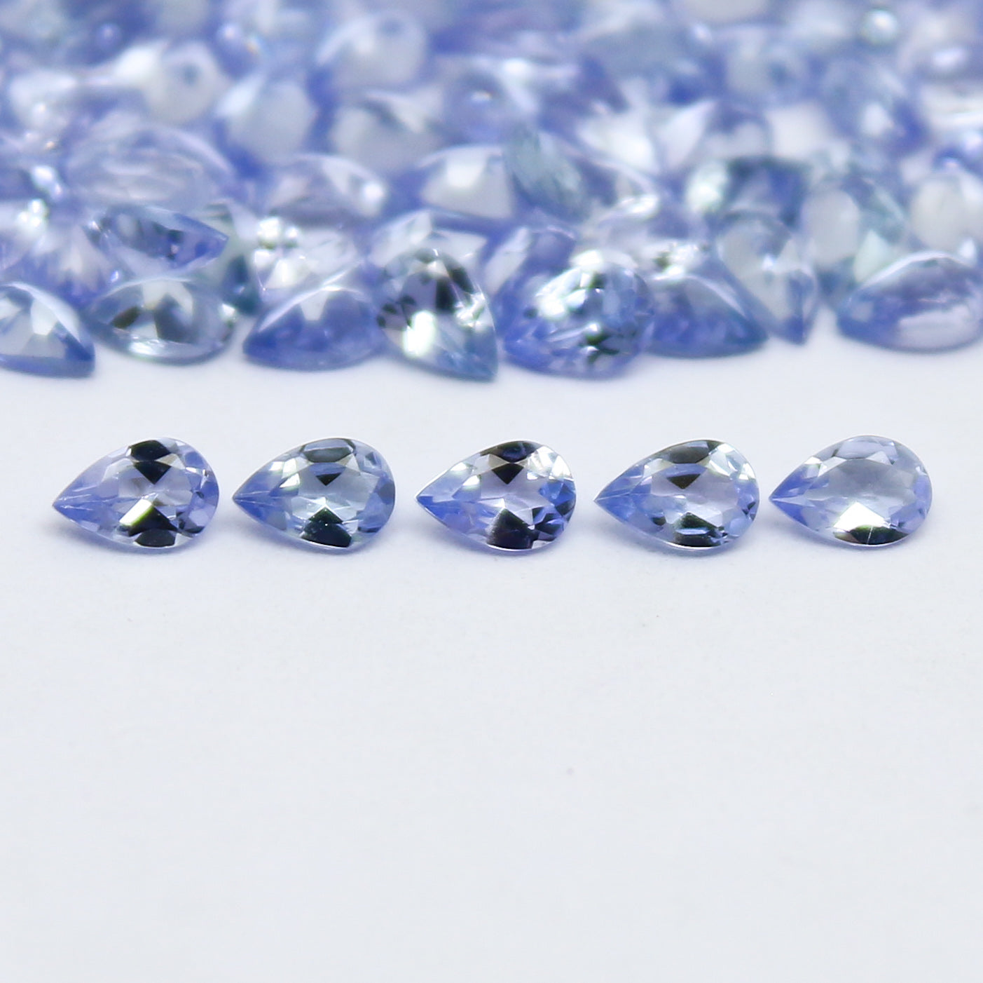 Natural Blue Tanzanite Lot 3x2 MM Pear Shape Faceted Gemstone Lot Tanzanite gemstone for eternity rings melee for gemstone projects
