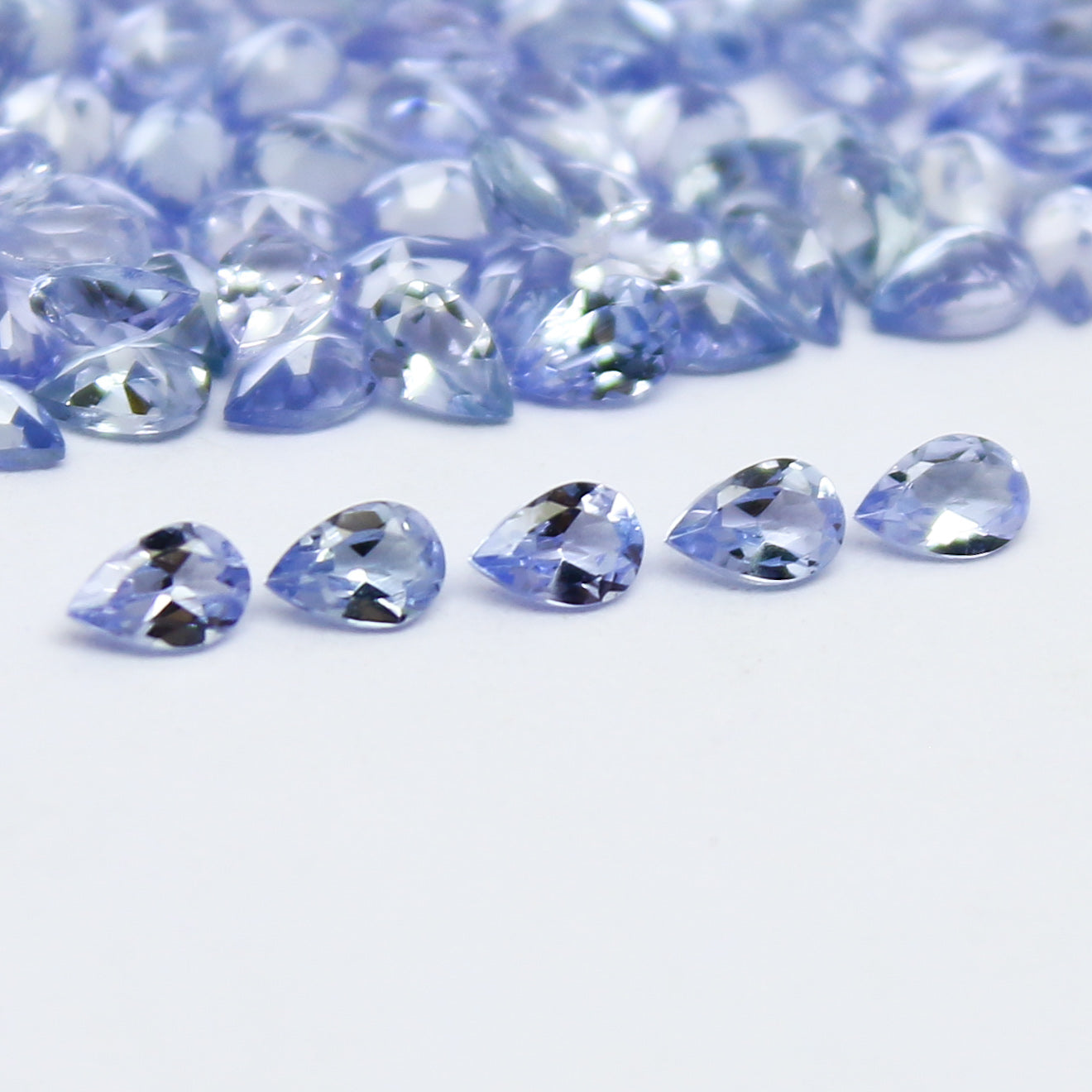 Natural Blue Tanzanite Lot 3x2 MM Pear Shape Faceted Gemstone Lot Tanzanite gemstone for eternity rings melee for gemstone projects