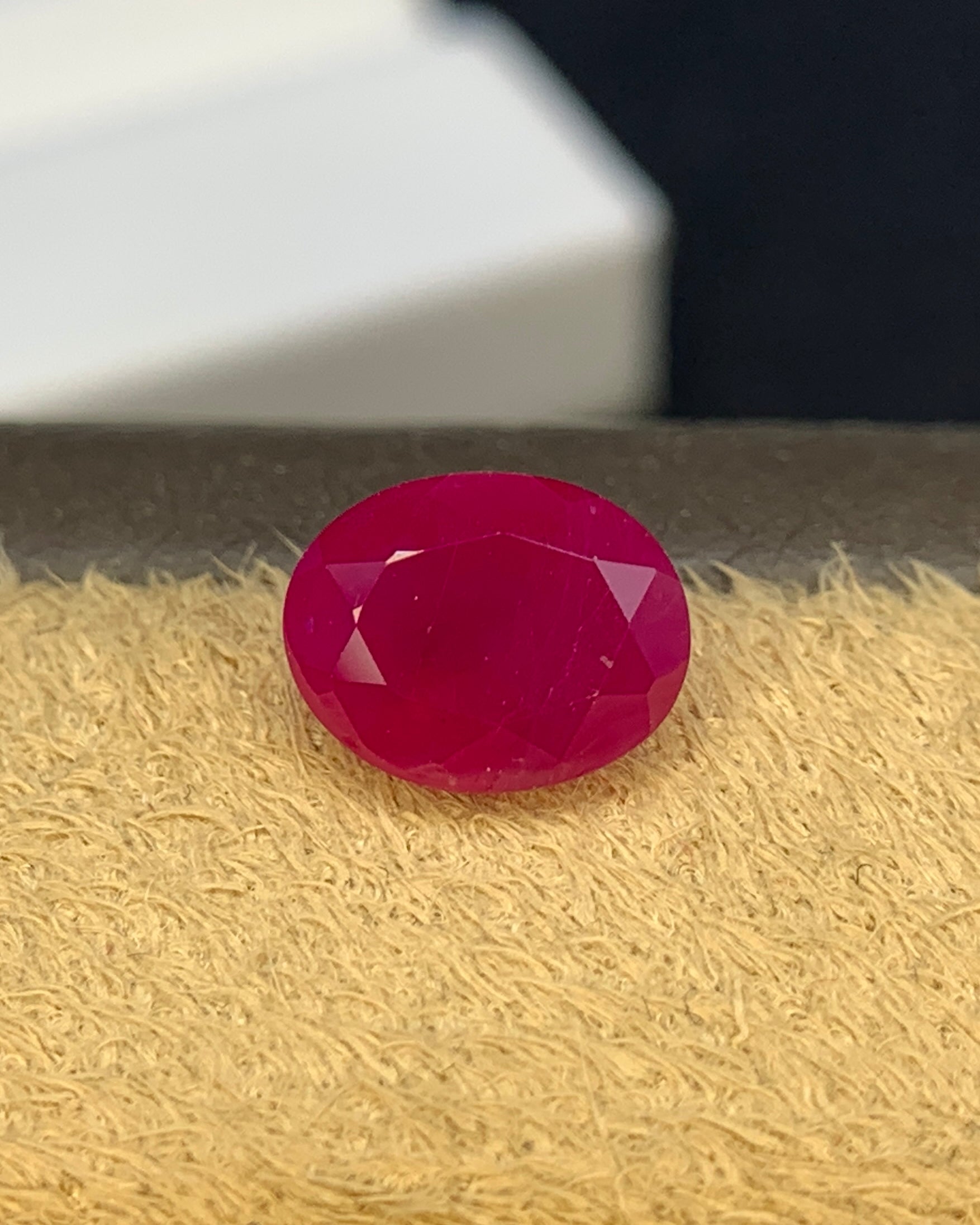 Natural Ruby 1.64 Carat 7.7x6 MM Oval Shape Faceted Gemstone 