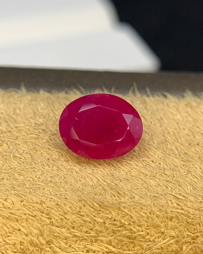 Natural Ruby 1.64 Carat 7.7x6 MM Oval Shape Faceted Gemstone 
