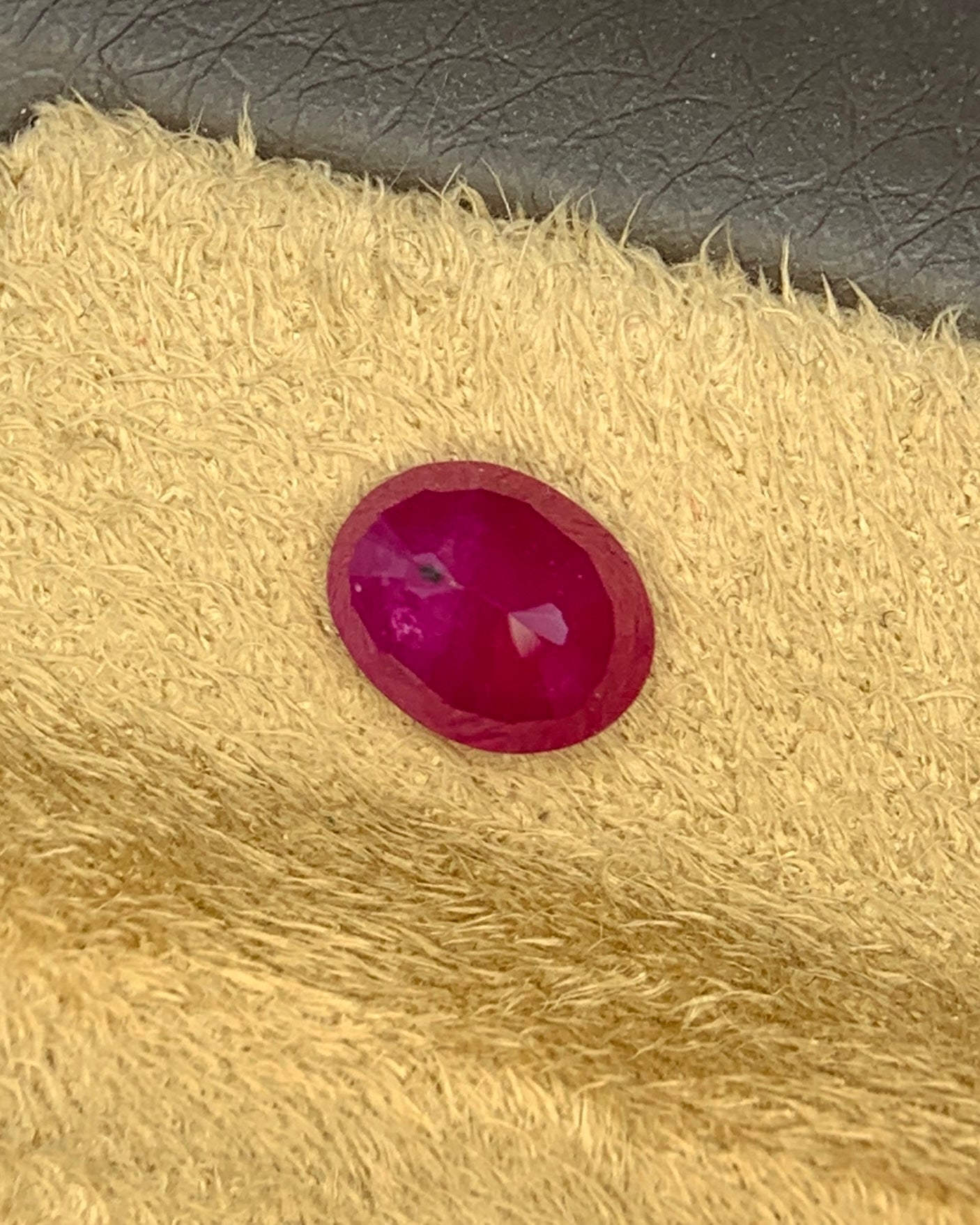 Natural Ruby 1.64 Carat 7.7x6 MM Oval Shape Faceted Gemstone 