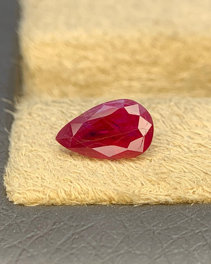 Natural Ruby 0.94 Carat 8x4.8 MM Pear Shape Faceted Gemstone