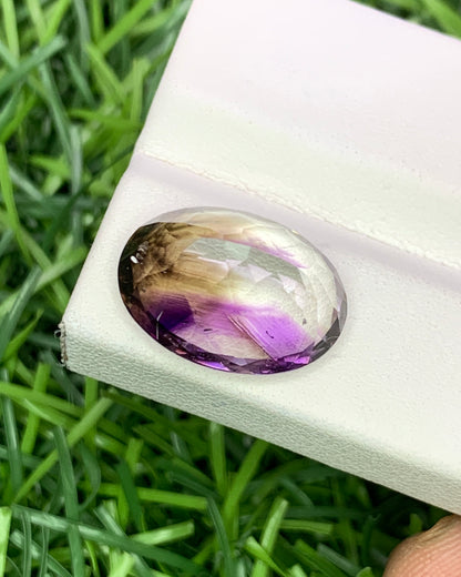 Natural Super Seven 8.43 Carat 16x12 MM Oval Shape Faceted Gemstone with 7 Crystals Healing Stone Seven Chakra Melody Stone