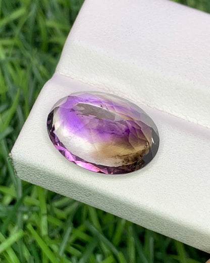 Natural Super Seven 8.43 Carat 16x12 MM Oval Shape Faceted Gemstone with 7 Crystals Healing Stone Seven Chakra Melody Stone